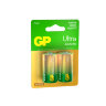 Батарейки КОМПЛЕКТ 2 шт., GP Ultra G-Tech, С (LR14, 14А), алкалиновые, блистер, 14AU-2CR2, 456687