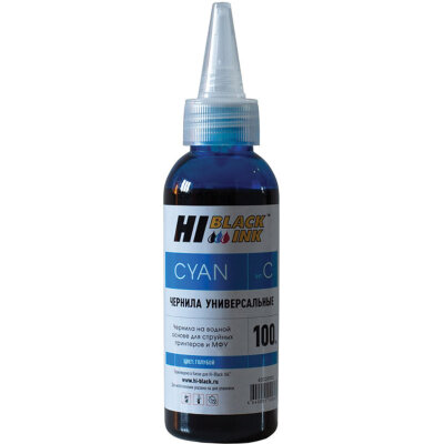 Чернила HI-BLACK для CANON (Тип C) универсальные, голубые, 0,1 л, водные, HB-CAN-C-100ML, 361526