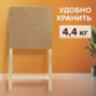 Мольберт напольный "Хлопушка", планшет 60x58 см, в собранном виде 58x120x5 см, BRAUBERG ART DEBUT, 192336, 192336