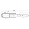 Газлифт BRABIX A-80 суперкороткий, ХРОМ, длина в открытом виде 305 мм, d50 мм, класс 2, 532003, 532003