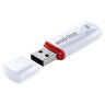 Флеш-диск 16 GB, SMARTBUY Crown, USB 2.0, белый, SB16GBCRW-W, 512762