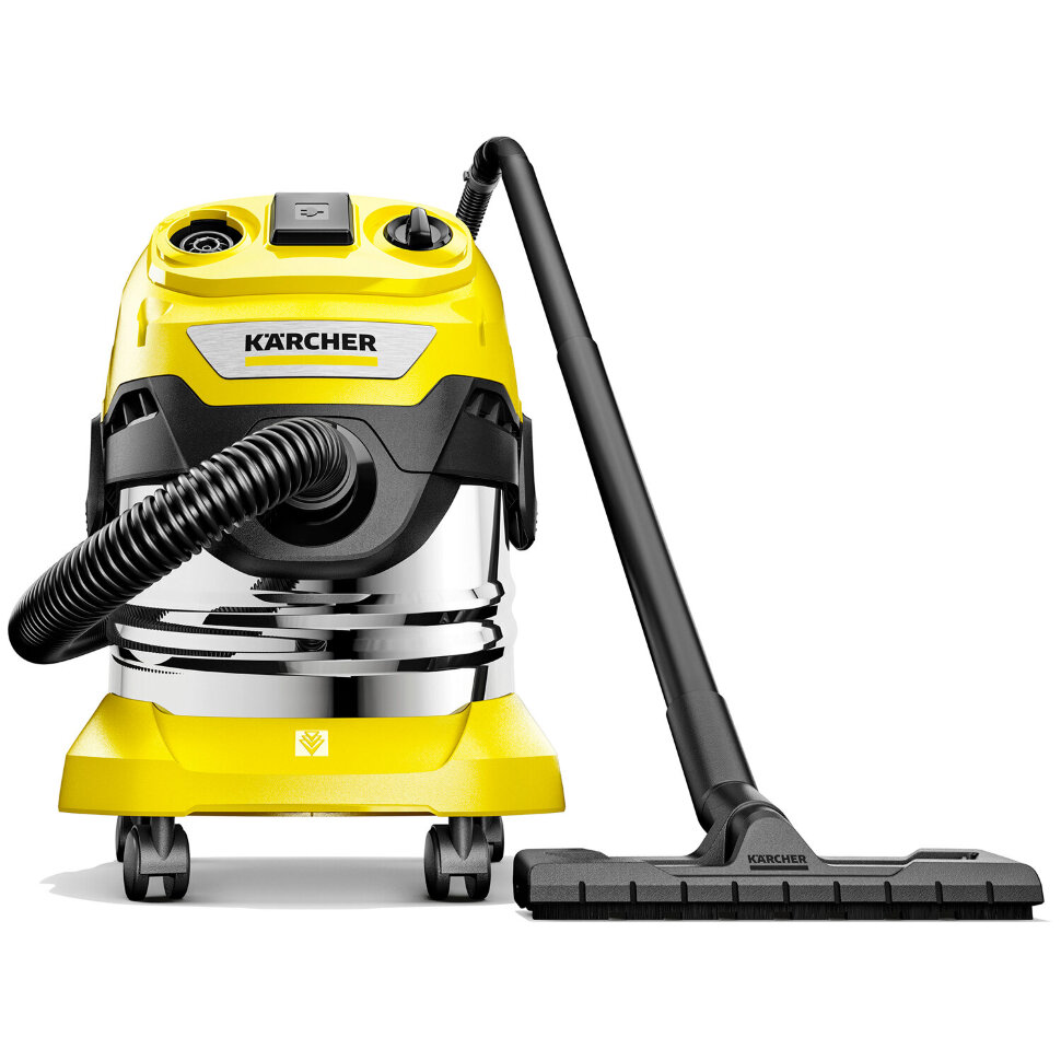 Пылесос хозяйственный KARCHER WD 4 PS, мусоросборник 20 л, мощность 1000 Вт, желтый, 1.628-290.0, 457239