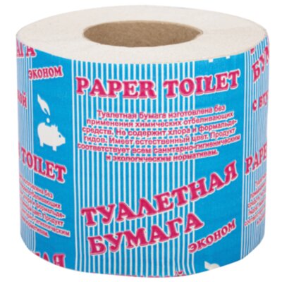 Бумага туалетная бытовая, 30 м, на втулке (эконом), М-2, 96 штук, 126555