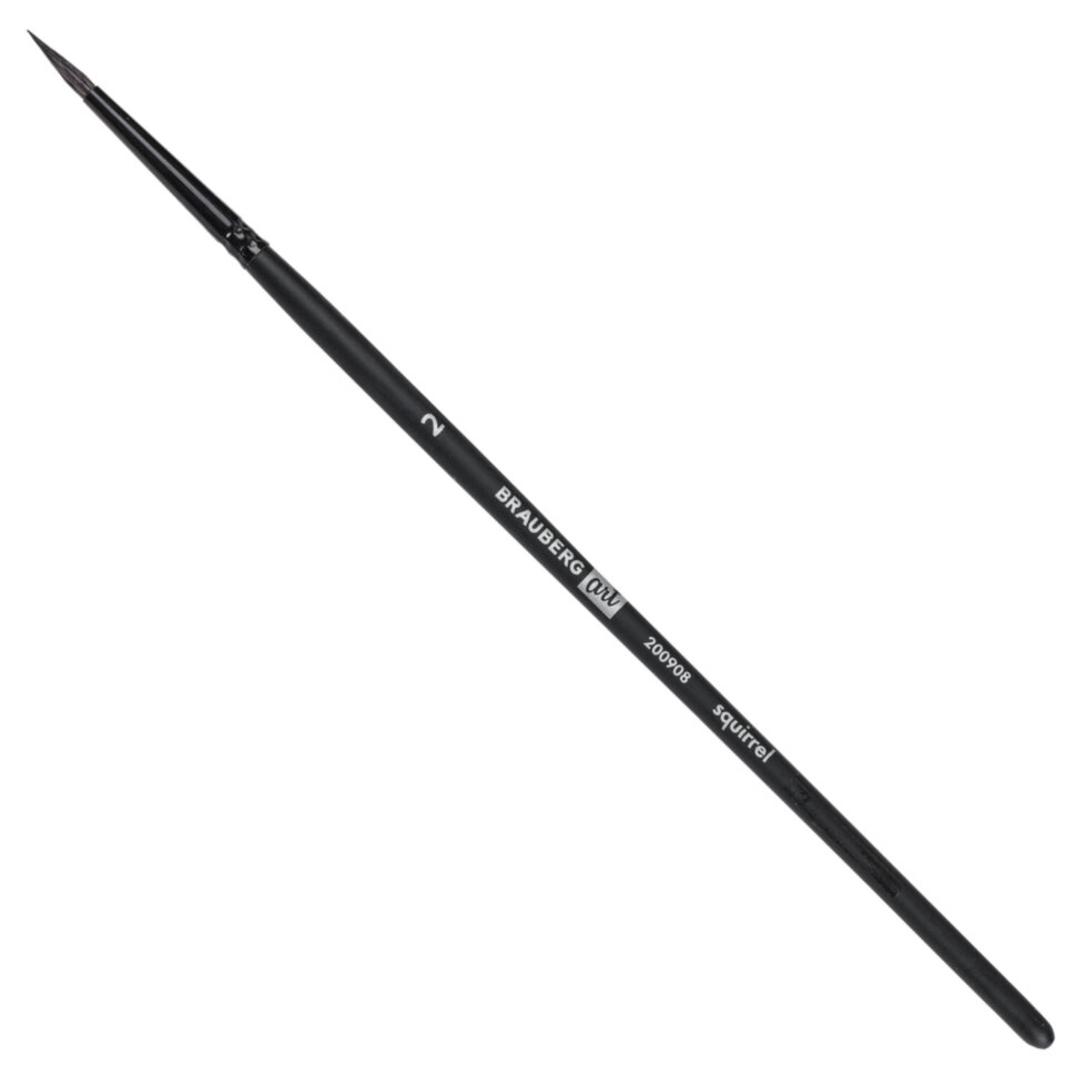 Кисть художественная проф. BRAUBERG ART CLASSIC, белка, круглая, № 2, 200908, 200908