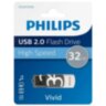 Флеш-диск 32 GB PHILIPS VIVID, разъем USB 2.0, черный, FM32FD05B/97, 514090