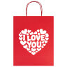 Пакет подарочный (1 штука) 26х13х32 см (L) "Love Kraft", крафт, ЗОЛОТАЯ СКАЗКА, 700843, 700843