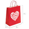 Пакет подарочный (1 штука) 26х13х32 см (L) "Love Kraft", крафт, ЗОЛОТАЯ СКАЗКА, 700843, 700843