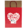 Пакет подарочный (1 штука) 26х13х32 см (L) "Love Kraft", крафт, ЗОЛОТАЯ СКАЗКА, 700843, 700843