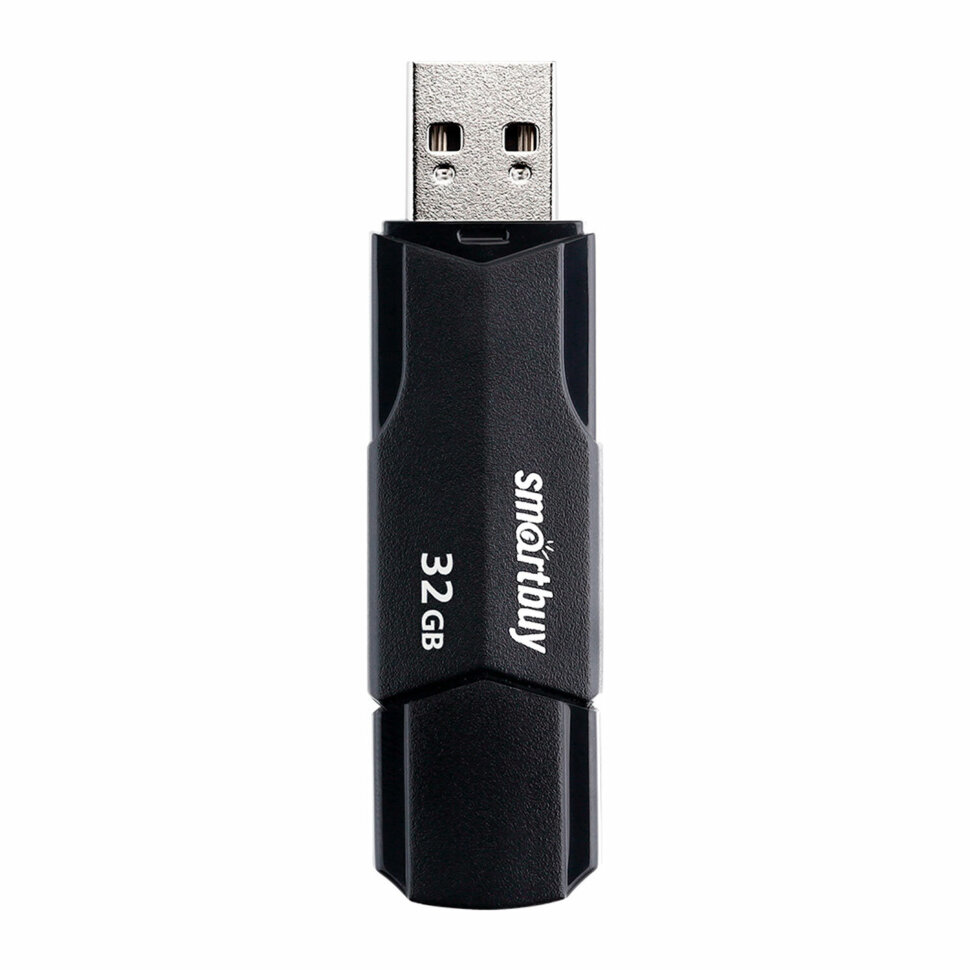 Флеш-диск 32GB SMARTBUY Clue USB 2.0, черный, SB32GBCLU-K, 513786