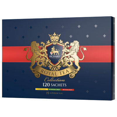 Чай RICHARD "Royal Tea Collection" ассорти 15 вкусов, НАБОР 120 пакетиков, 102273, 624561
