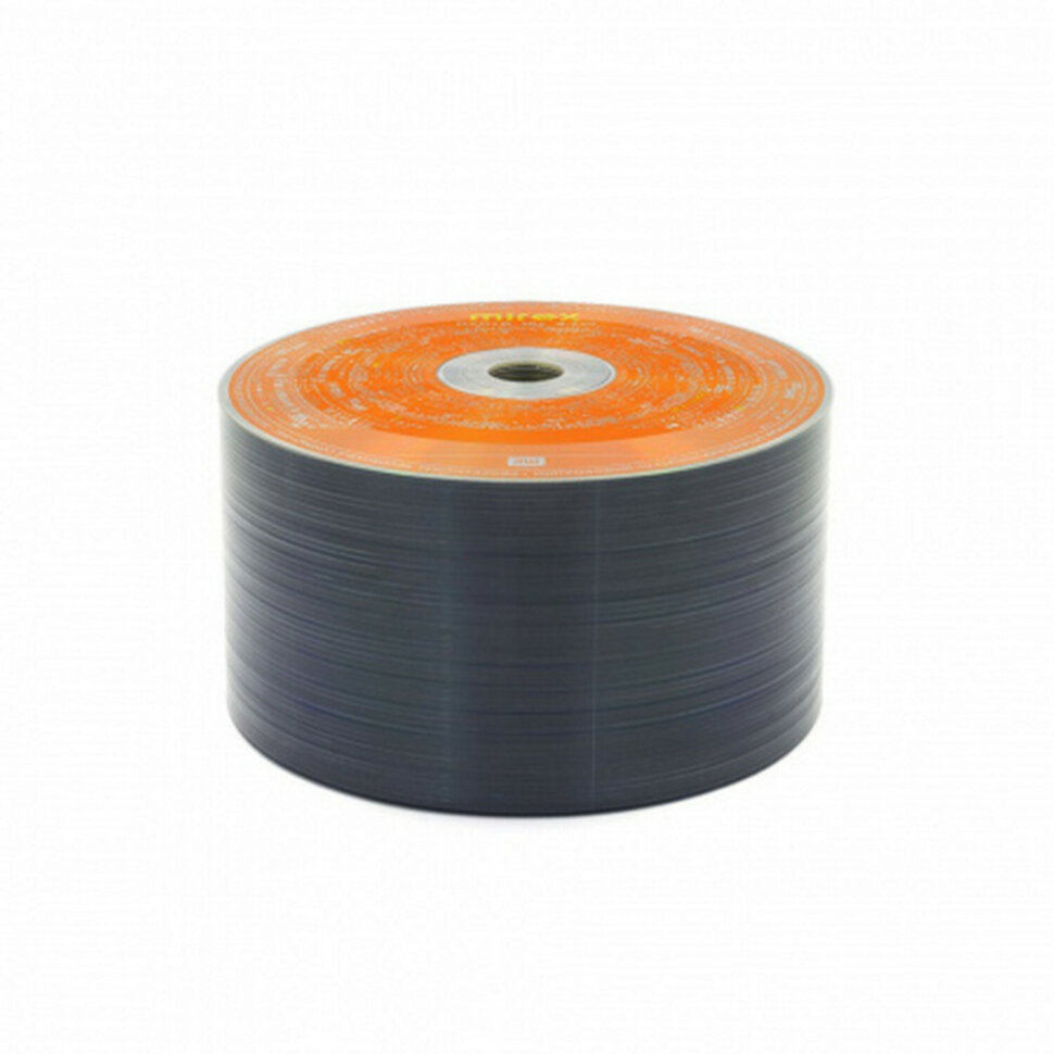 Диск DVD+R (плюс) MIREX, 4,7 Гб, 16x, Bulk (термоусадка без шпиля), КОМПЛЕКТ 50 шт., UL130013A1T, 514017