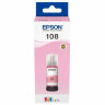 Чернила EPSON 108 (C13T09C64A) для СНПЧ EPSON L8050 /L8100 /L18050, светло-пурпурные, ОРИГИНАЛЬНЫЕ, 364536