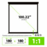 Экран Cactus Wallscreen CS-PSW-180X180-BK, 180x180 см, 1:1, настенно-потолочный, черный, PSW-180x180-BK, 238928
