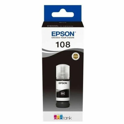 Чернила EPSON 108 (C13T09C14A) для СНПЧ EPSON L8050 /L8100 /L18050, черные, ОРИГИНАЛЬНЫЕ, 364531