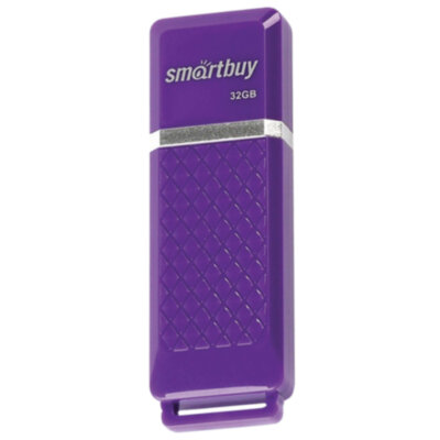 Флеш-диск 32 GB, SMARTBUY Quartz, USB 2.0, фиолетовый, SB32GBQZ-V, 512787