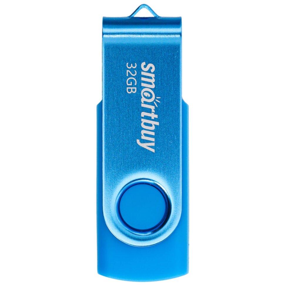 Флеш-диск 32 GB SMARTBUY Twist USB 2.0, синий, SB032GB2TWB, 513908