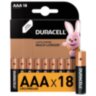 Батарейки КОМПЛЕКТ 18 шт., DURACELL Basic ОРИГИНАЛ, AAA (LR03, 24А), алкалиновые, мизинчиковые, 81483686, 453559