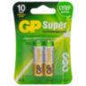 Батарейки КОМПЛЕКТ 2 шт., GP Super G-Tech, AA (LR6, 15А), алкалиновые, пальчиковые, блистер, 15A-2CR2, 456683