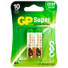 Батарейки КОМПЛЕКТ 2 шт., GP Super G-Tech, AA (LR6, 15А), алкалиновые, пальчиковые, блистер, 15A-2CR2, 456683