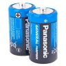 Батарейки КОМПЛЕКТ 2шт., PANASONIC D R20 (373), солевые, в пленке, 1.5 В, 450407