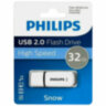 Флеш-диск 32 GB PHILIPS SNOW, разъем USB 2.0, черный, FM32FD70B/97, 514079